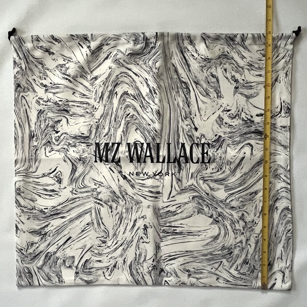 MZ WALLACE New York Black & White Marble Print Dust Bag